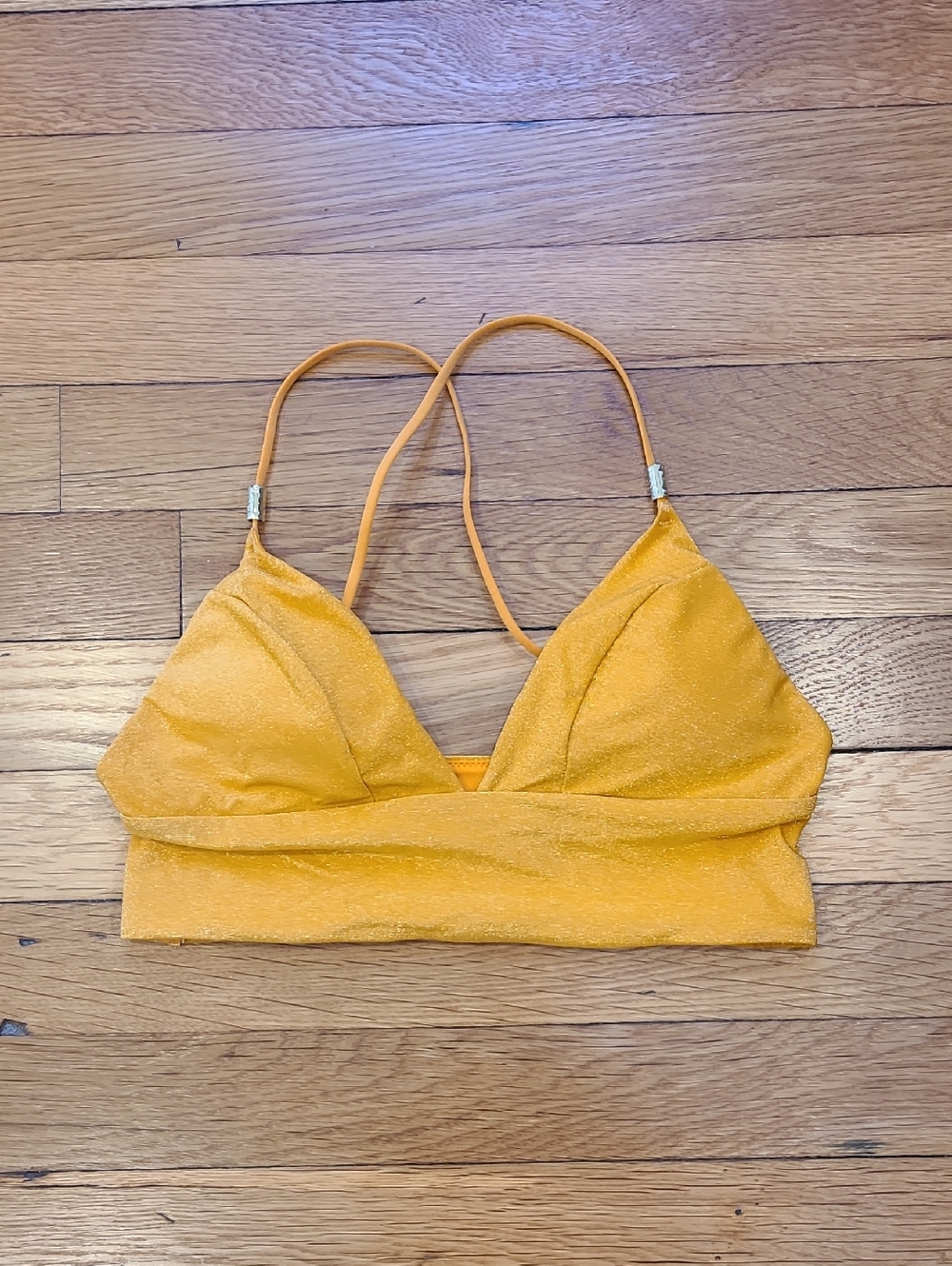 H&M Shimmering Mango Bralette Bustier Crop Top